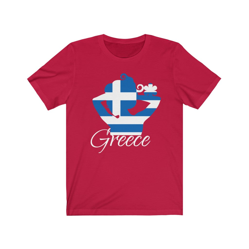 Greece Lady Flag Premium Tee 2 - Unisex
