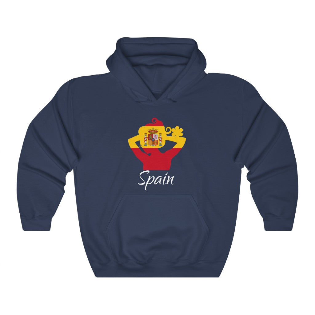 Spain Lady Flag Hoodie Sweatshirt 2 - Unisex