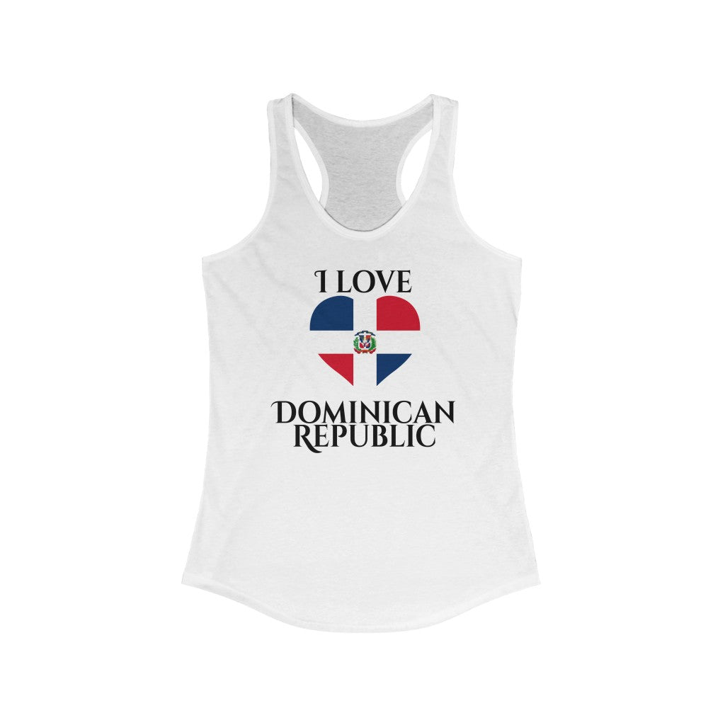 Dominican Republic Heart Flag Tank 1 - Women