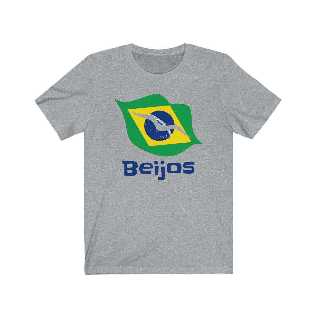 Brazil (Beijos) Lips Flag Premium Tee 1c - Unisex