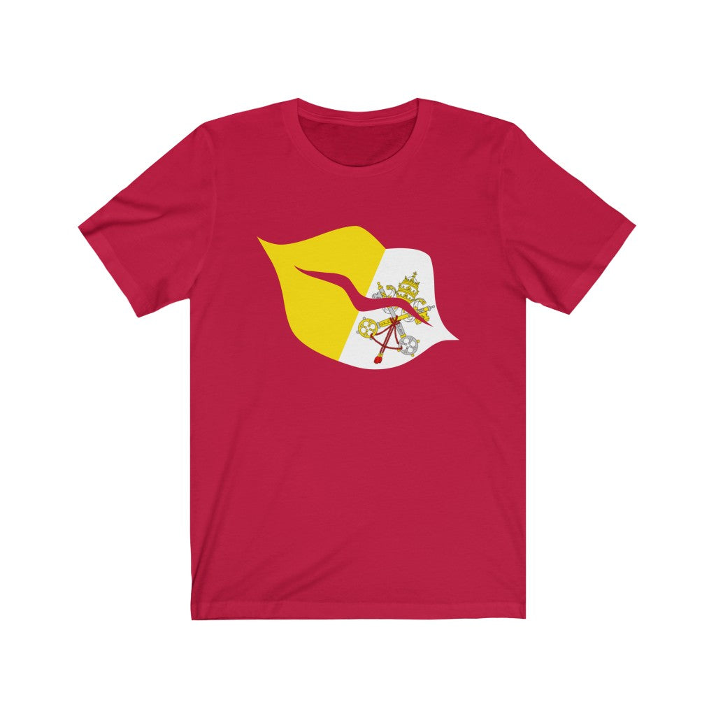 Holy See Lips Flag Premium Tee - Unisex