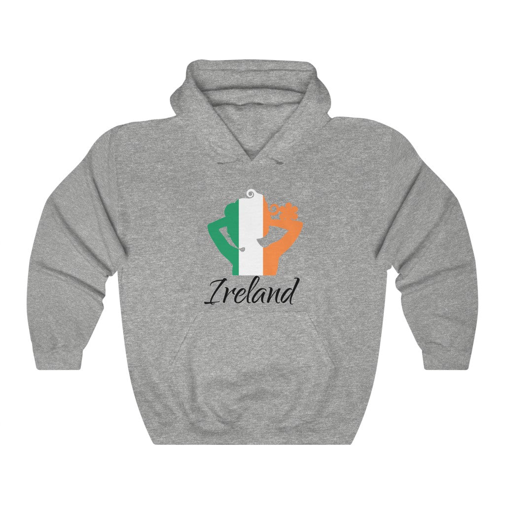 Ireland Lady Flag Hoodie Sweatshirt 1 - Unisex