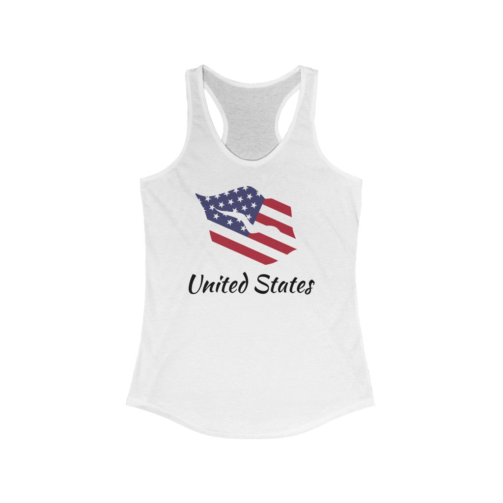 United States of America Lips Flag Tank 1 - Women