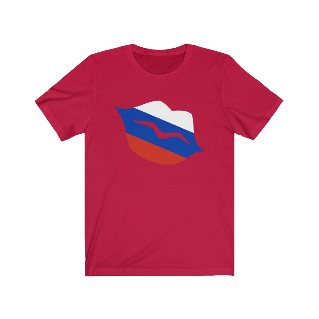 Russia Lips Flag Premium Tee - Unisex