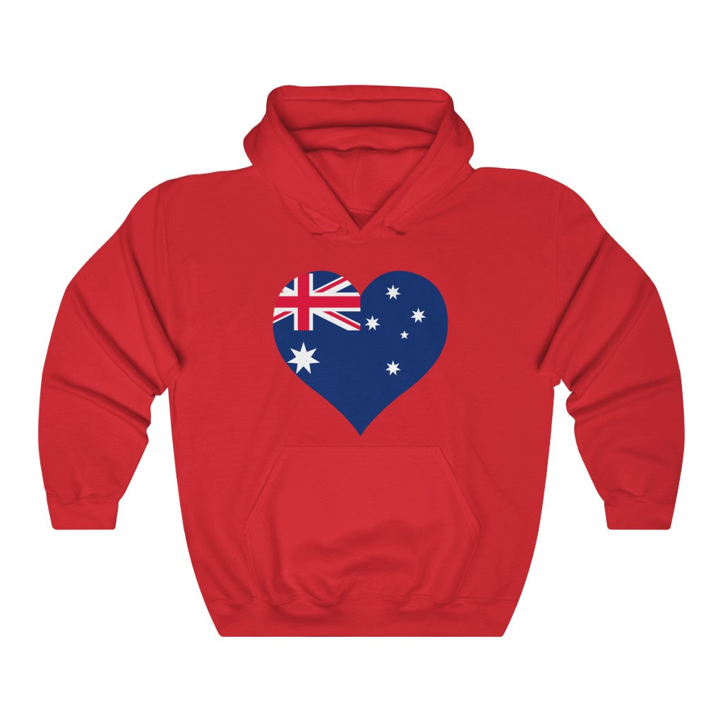 Australia Heart Flag Hoodie Sweatshirt - Unisex