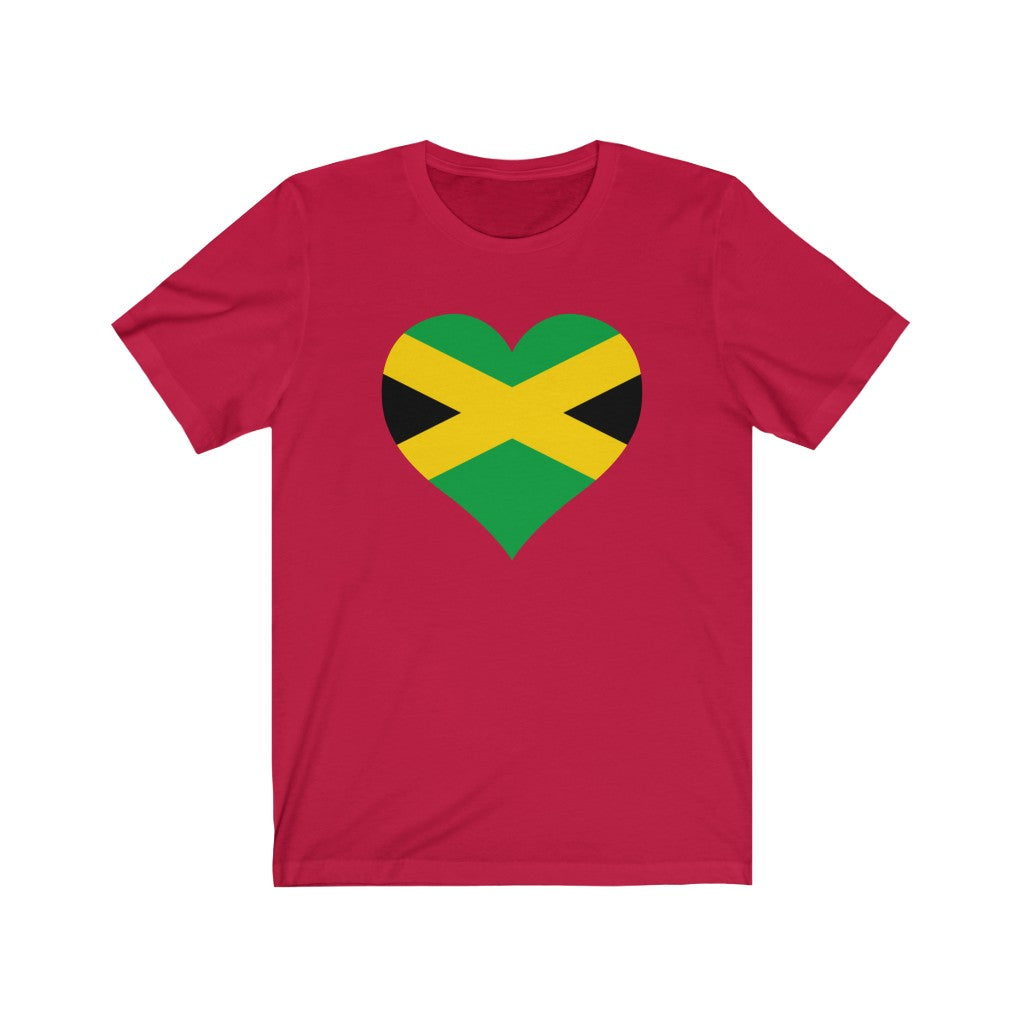 Jamaica Heart Flag Premium Tee - Unisex