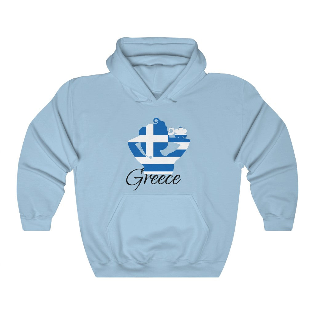 Greece Lady Flag Hoodie Sweatshirt 1 - Unisex