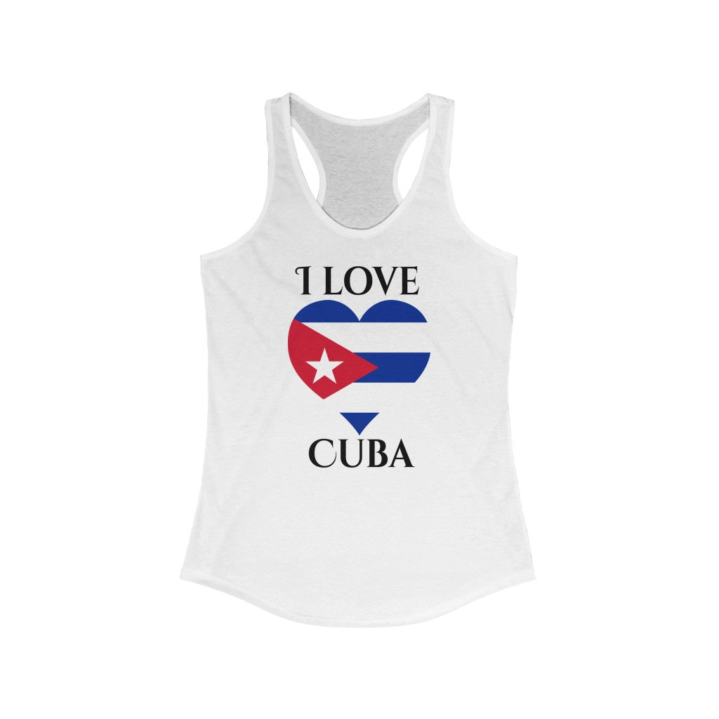 Cuba Heart Flag Tank 1 - Women