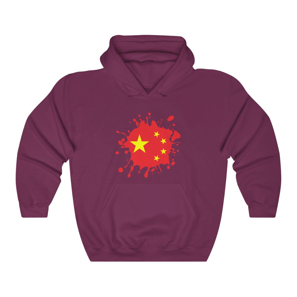 China Splat Flag Hoodie Sweatshirt - Unisex
