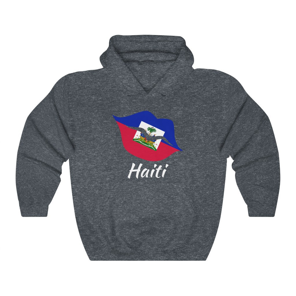 Haiti Lips Flag Hoodie Sweatshirt 2 - Unisex