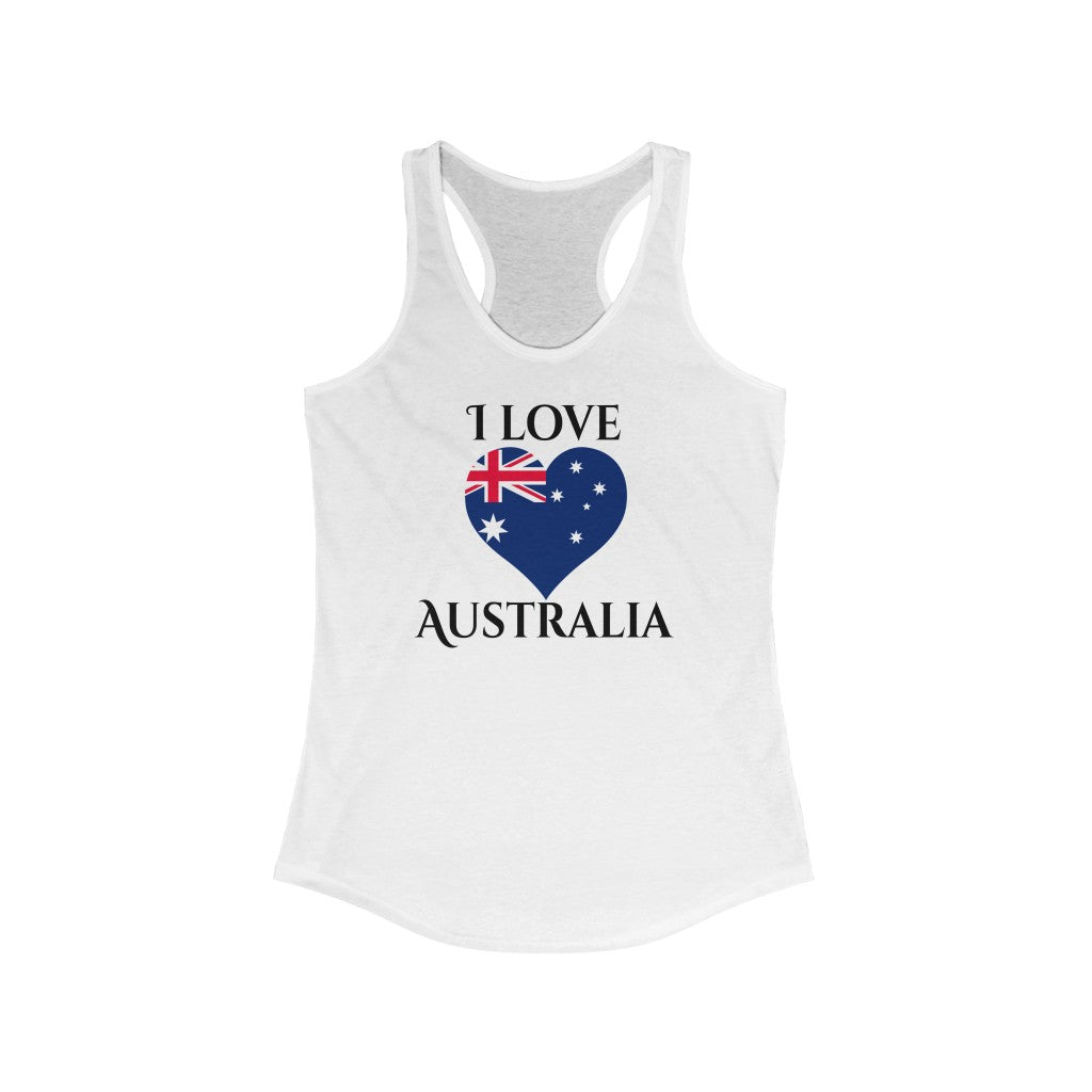 Australia Heart Flag Tank 1 - Women