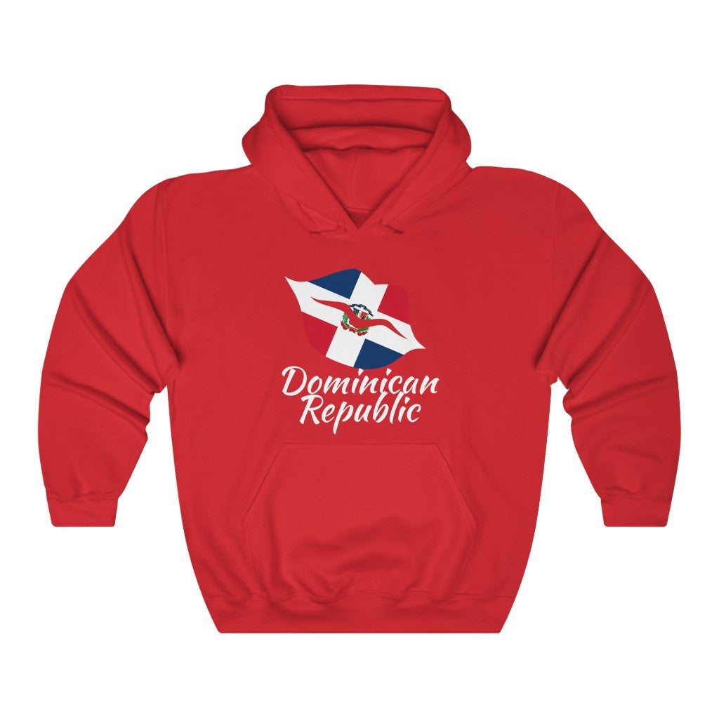 Dominican Republic Lips Flag Hoodie Sweatshirt 2 - Unisex