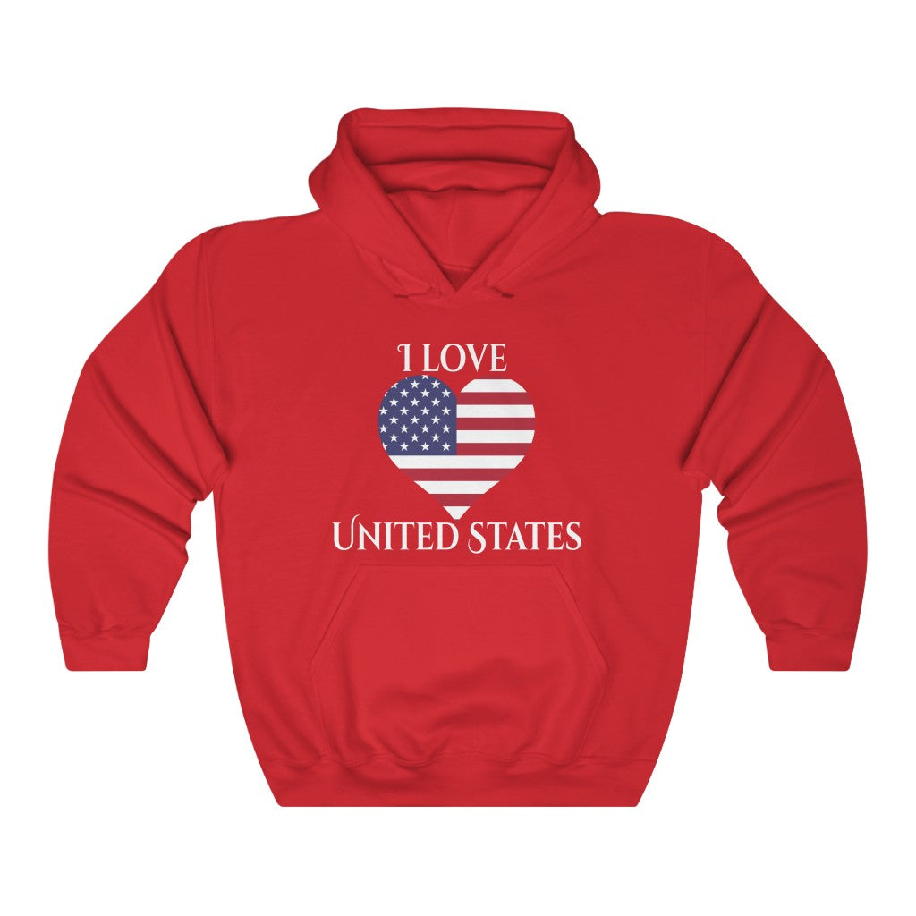 United States of America Heart Flag Hoodie Sweatshirt 2 - Unisex