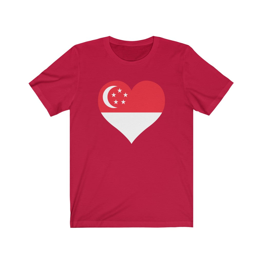 Singapore Heart Flag Premium Tee - Unisex