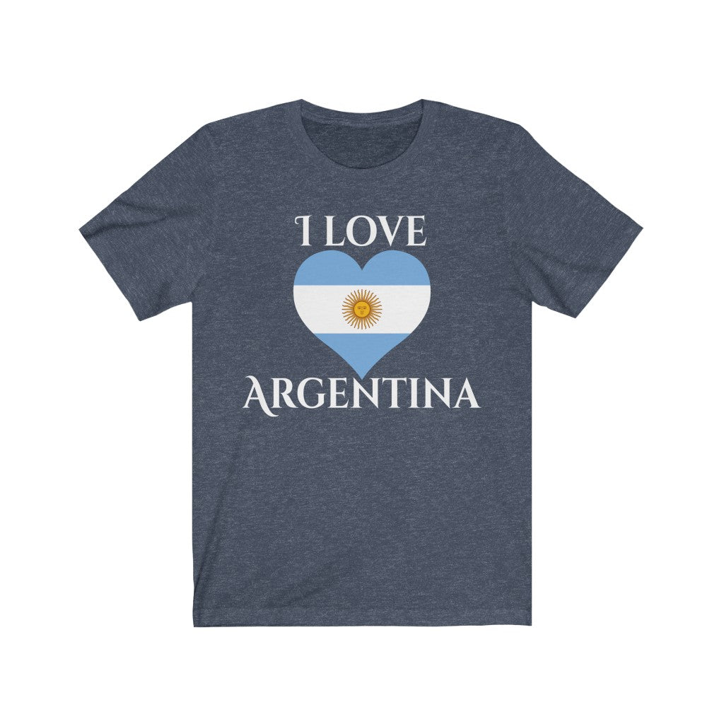 Argentina Heart Flag Premium Tee 2 - Unisex