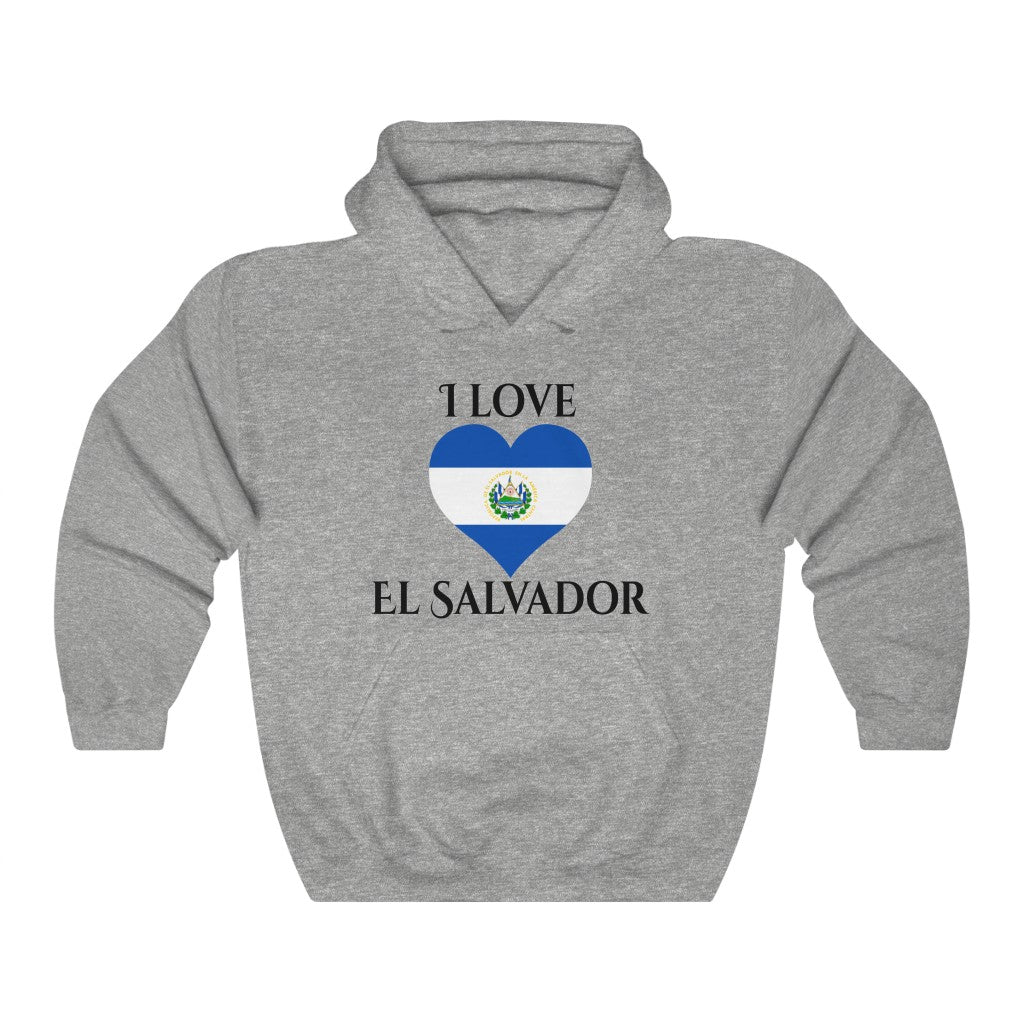 El Salvador Heart Flag Hoodie Sweatshirt 1 - Unisex