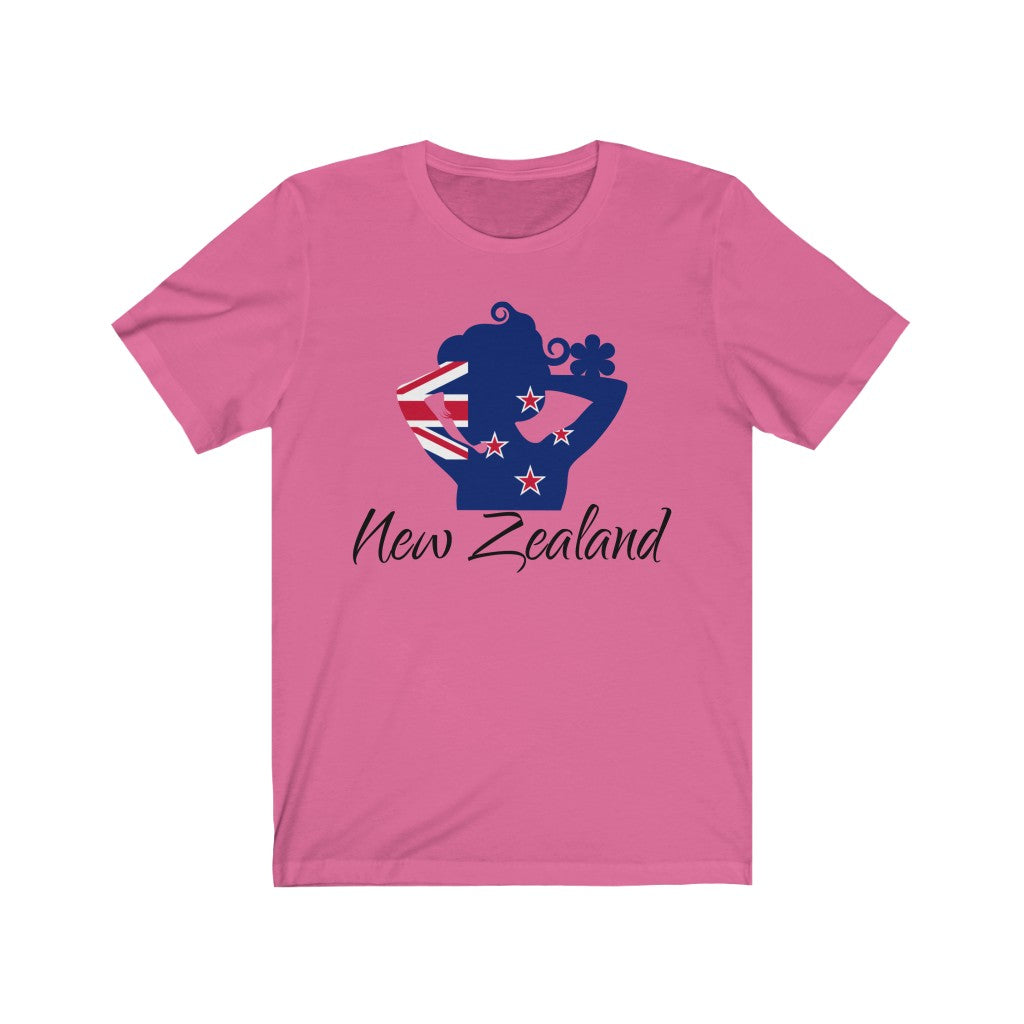 New Zealand Lady Flag Premium Tee 1 - Unisex