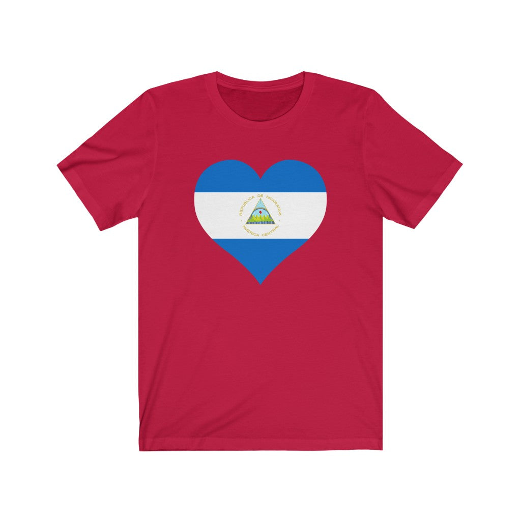 Nicaragua Heart Flag Premium Tee - Unisex