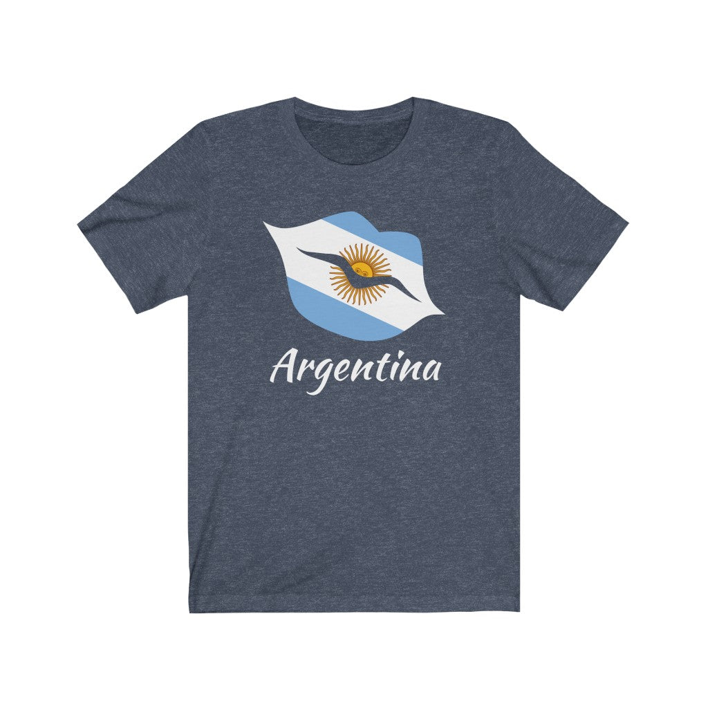 Argentina Lips Flag Premium Tee 2 - Unisex