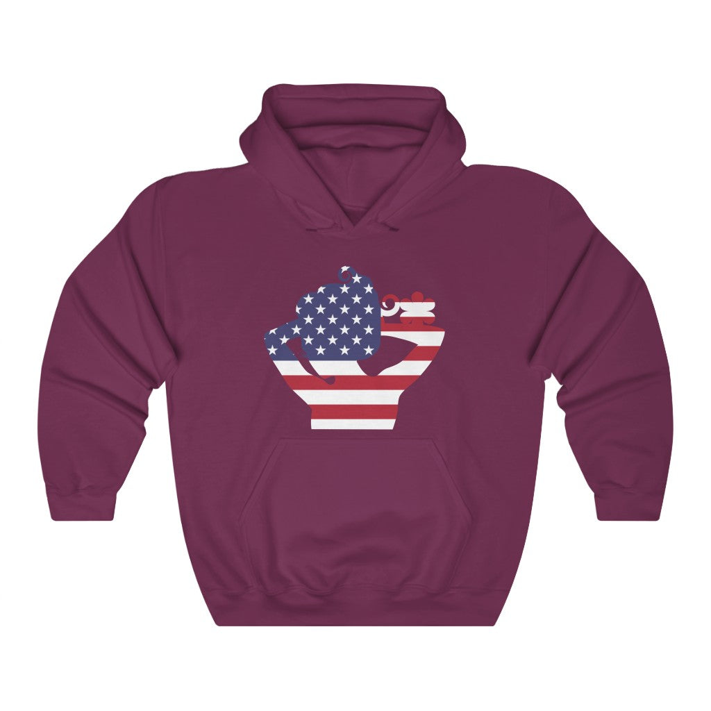 United States of America Lady Flag Hoodie Sweatshirt - Unisex