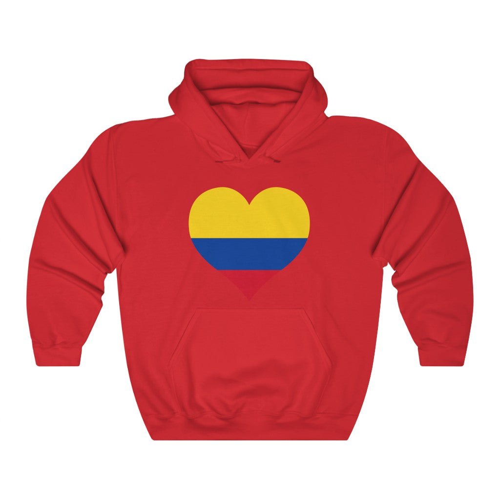Colombia Heart Flag Hoodie Sweatshirt - Unisex