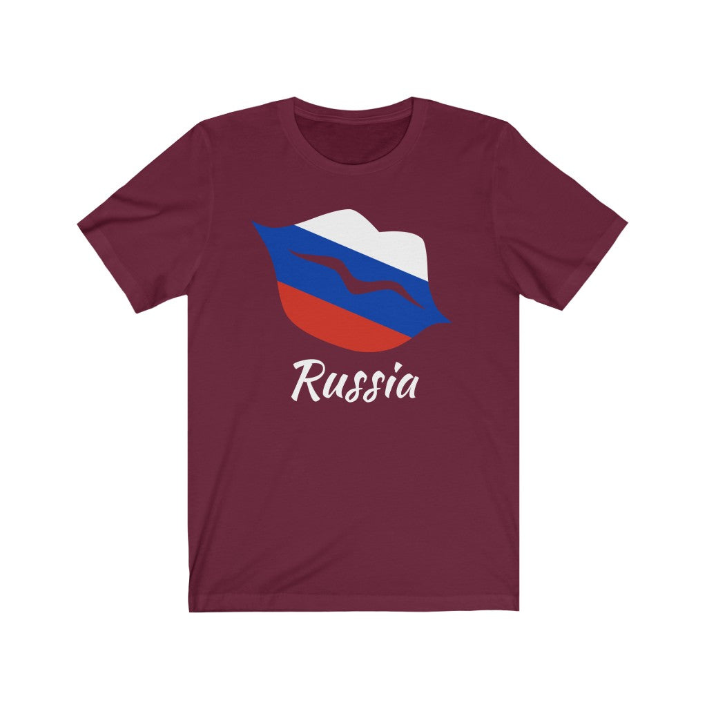 Russia Lips Flag Premium Tee 2 - Unisex