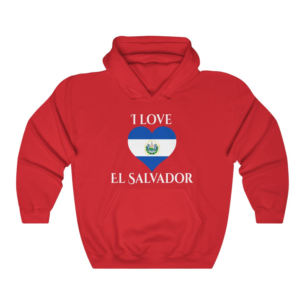 El Salvador Heart Flag Hoodie Sweatshirt 2 - Unisex