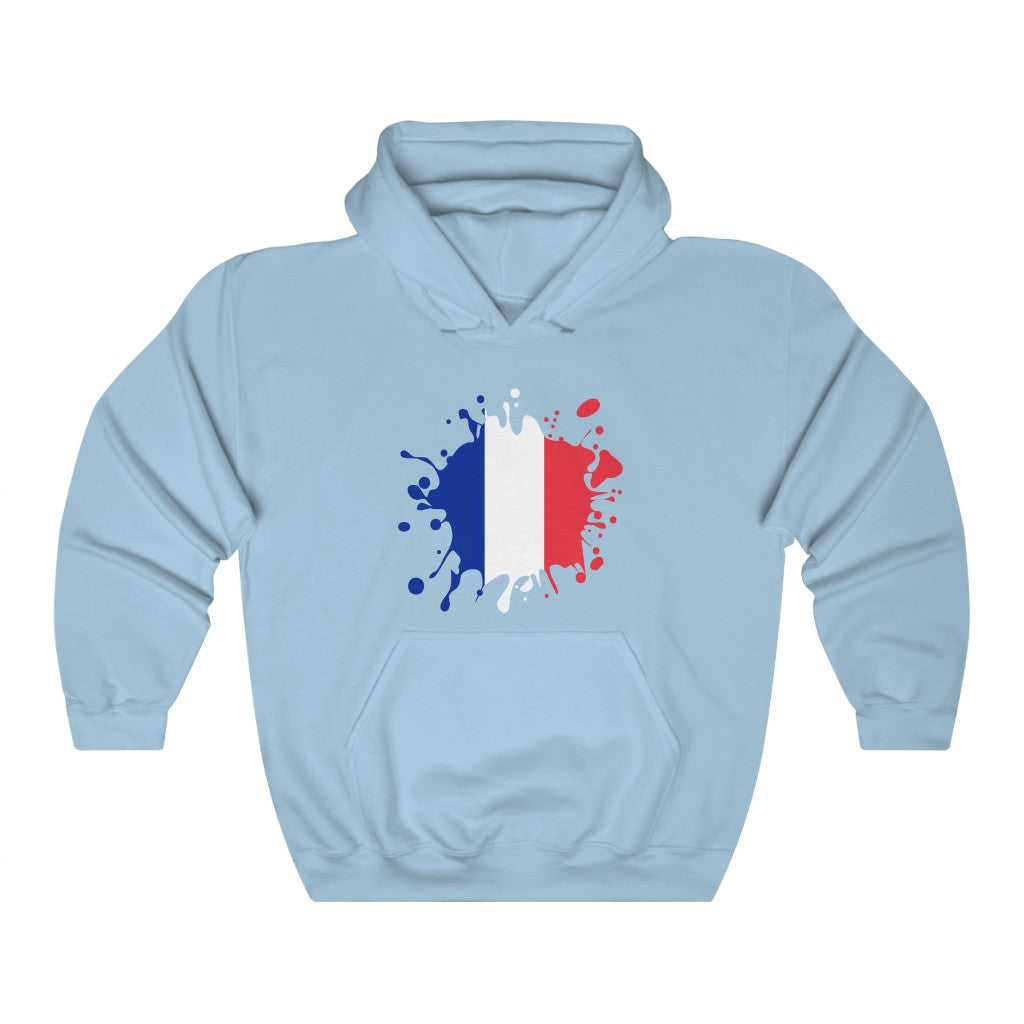France Splat Flag Hoodie Sweatshirt - Unisex
