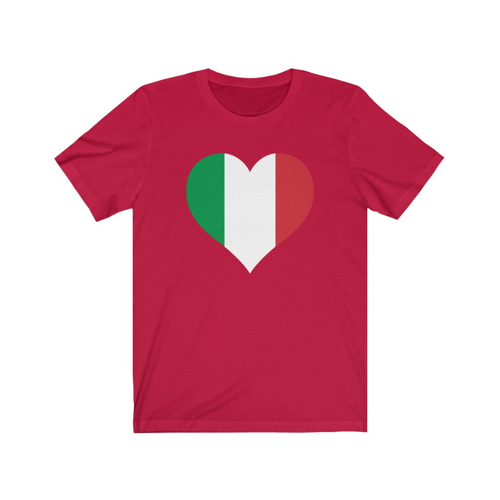 Italy Heart Flag Premium Tee - Unisex