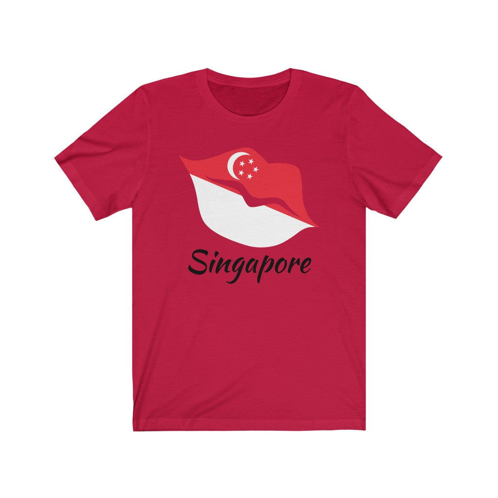 Singapore Lips Flag Premium Tee 1 - Unisex