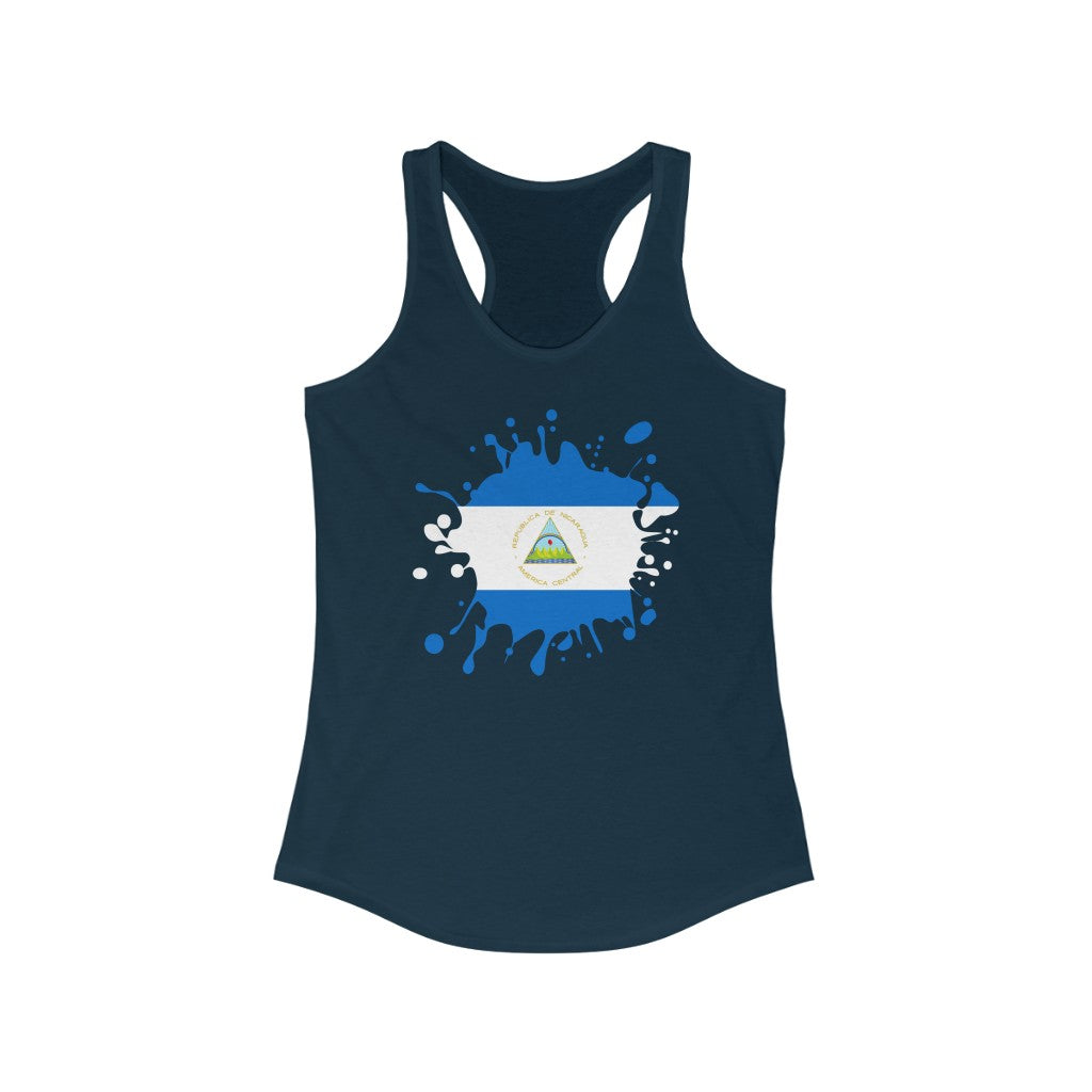 Nicaragua Splat Flag Tank - Women