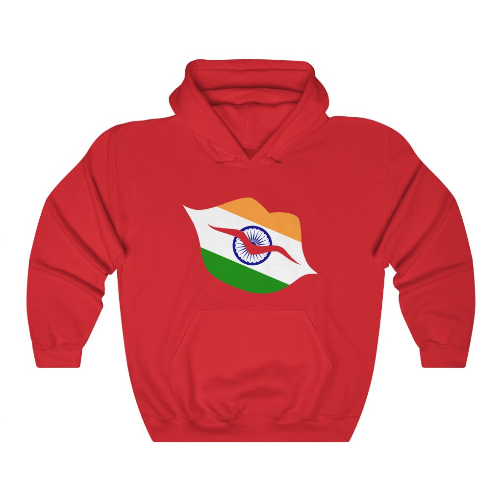 India Lips Flag Hoodie Sweatshirt - Unisex