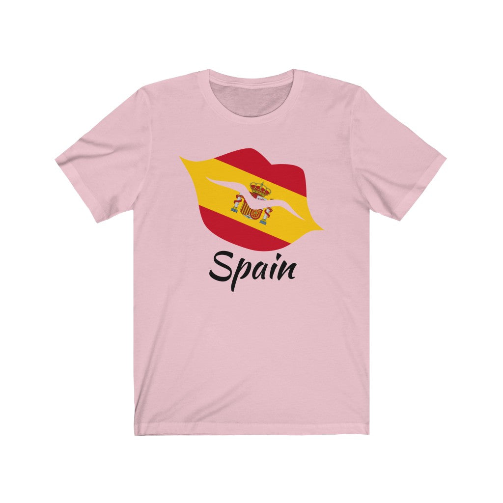 Spain Lips Flag Premium Tee 1 - Unisex