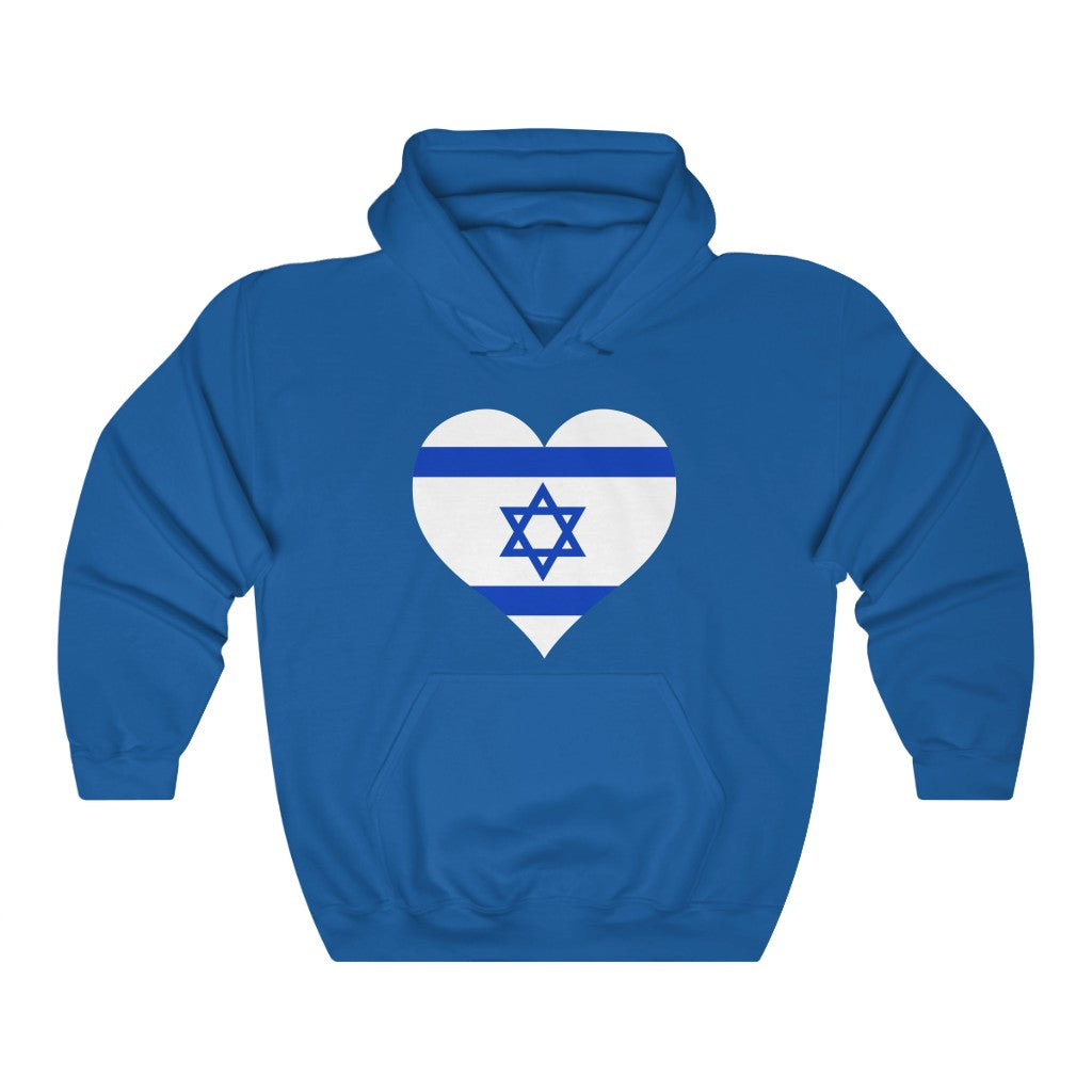 Israel Heart Flag Hoodie Sweatshirt - Unisex
