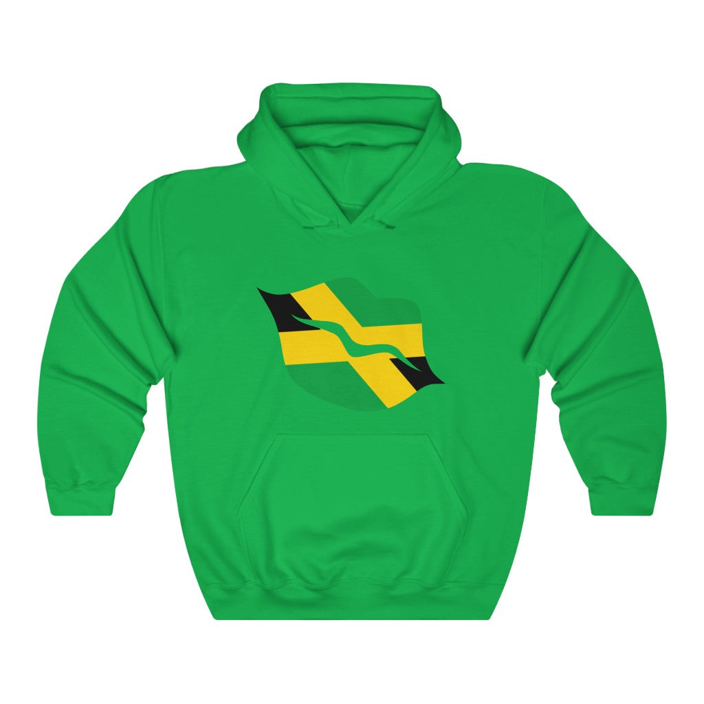 Jamaica Lips Flag Hoodie Sweatshirt - Unisex