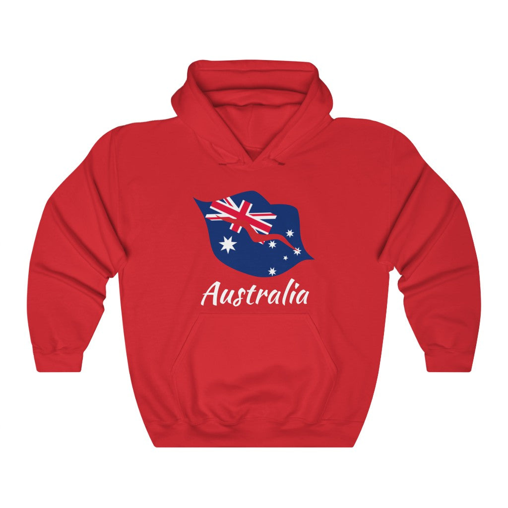 Australia Lips Flag Hoodie Sweatshirt 2 - Unisex