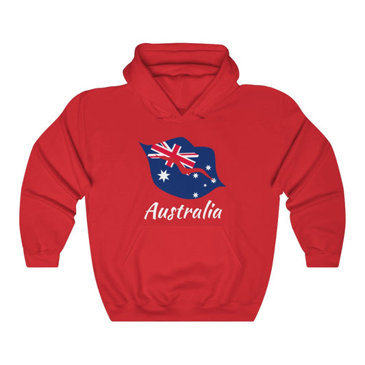 Australia Lips Flag Hoodie Sweatshirt 2 - Unisex