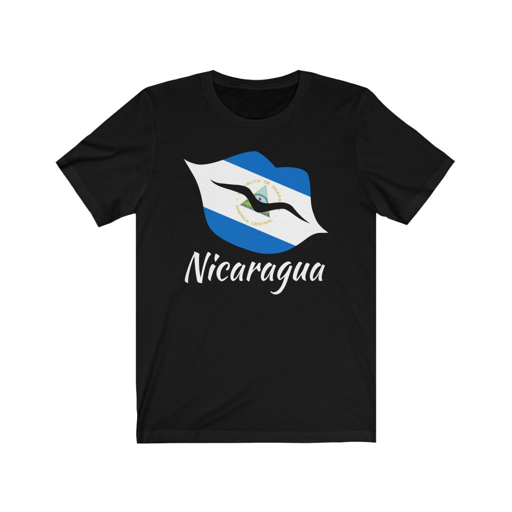 Nicaragua Lips Flag Premium Tee 2 - Unisex