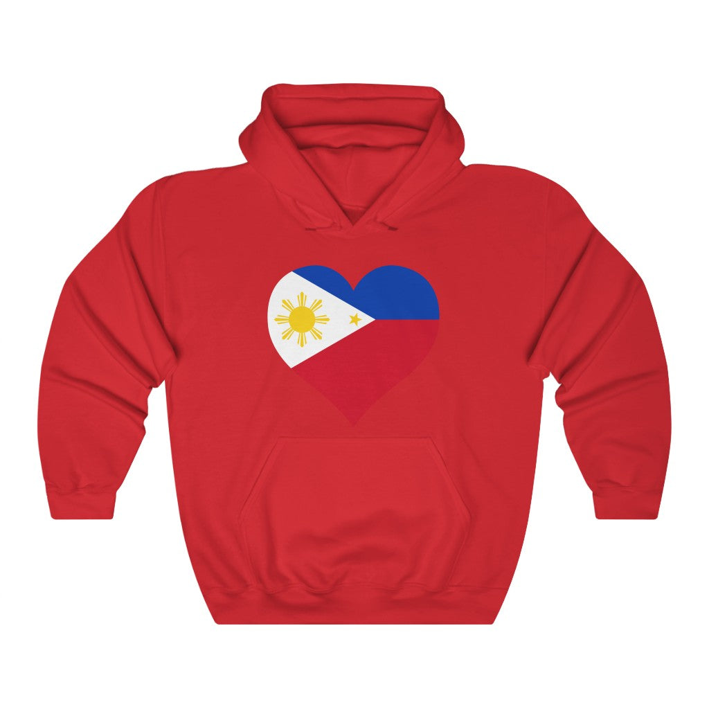 Philippines Heart Flag Hoodie Sweatshirt - Unisex