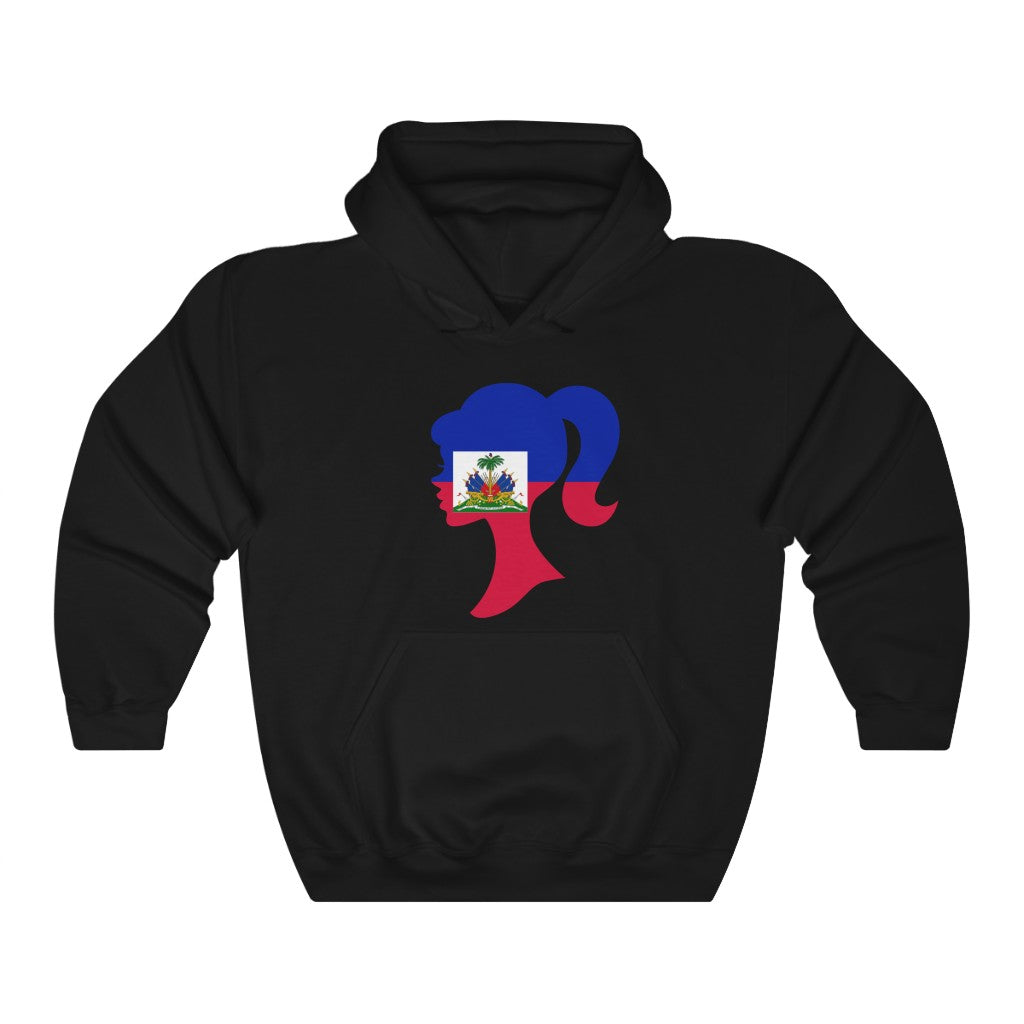 Haiti Girl Flag Hoodie Sweatshirt - Unisex