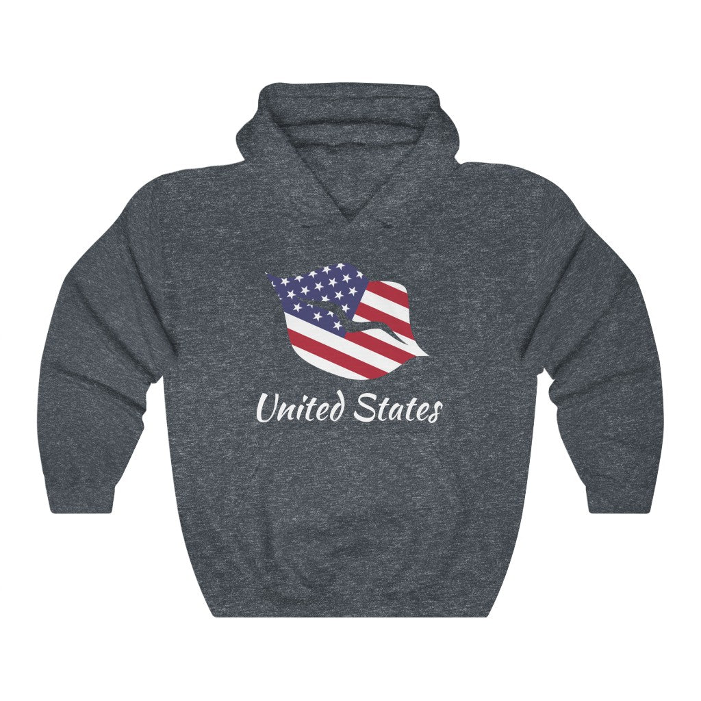 United States of America Lips Flag Hoodie Sweatshirt 2 - Unisex