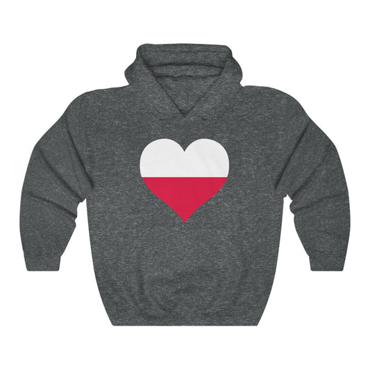 Poland Heart Flag Hoodie Sweatshirt - Unisex