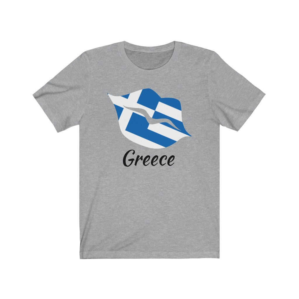 Greece Lips Flag Premium Tee 1 - Unisex