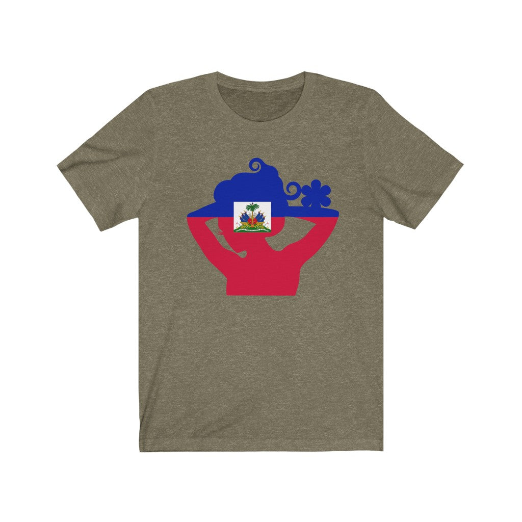 Haiti Lady Flag Premium Tee - Unisex