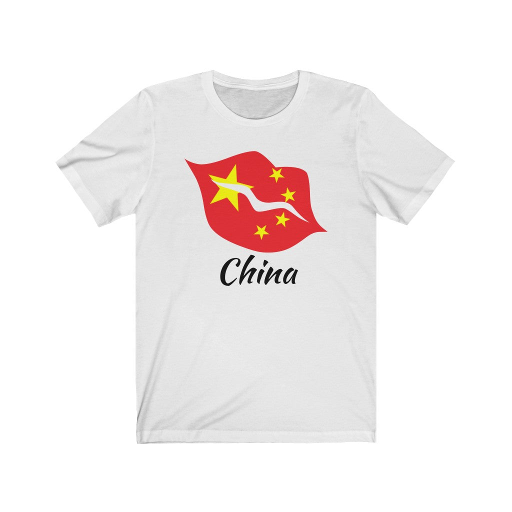 China Lips Flag Premium Tee 1 - Unisex