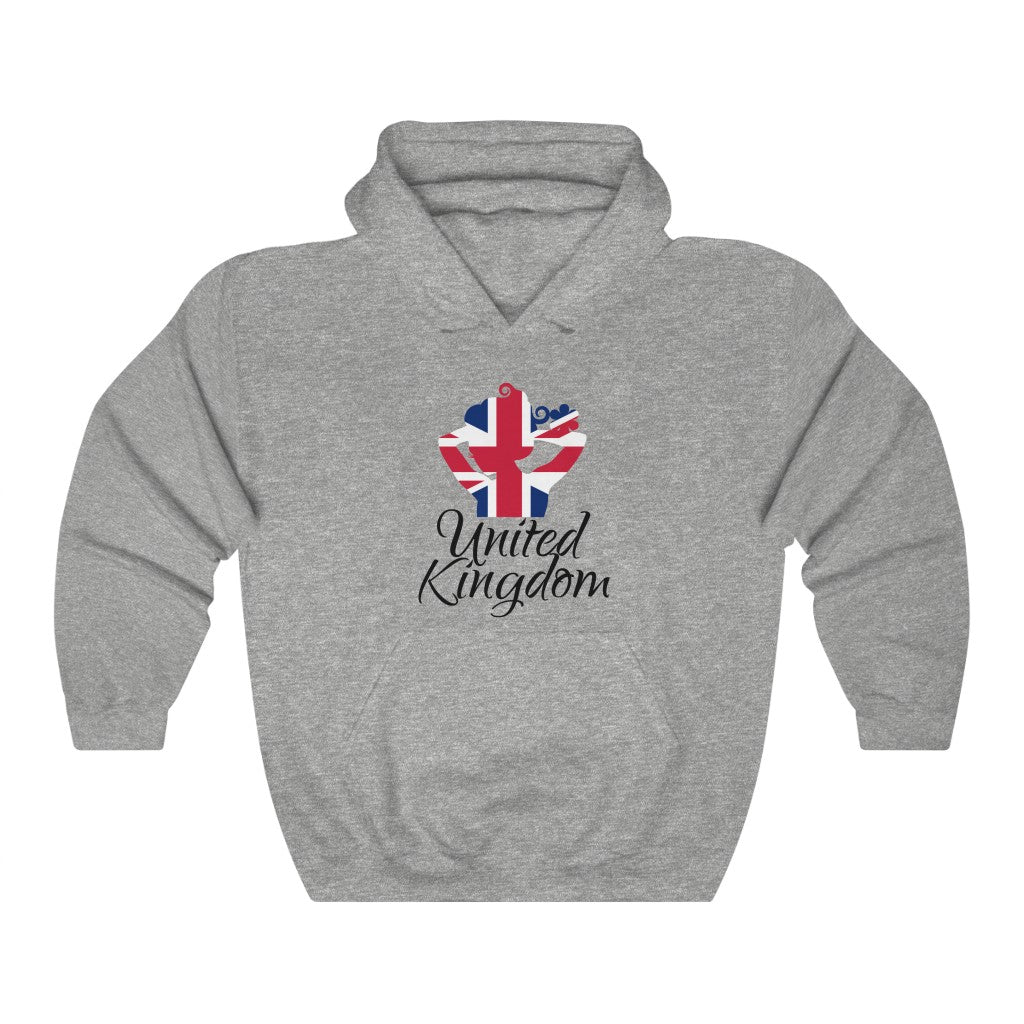 United Kingdom Lady Flag Hoodie Sweatshirt 1 - Unisex
