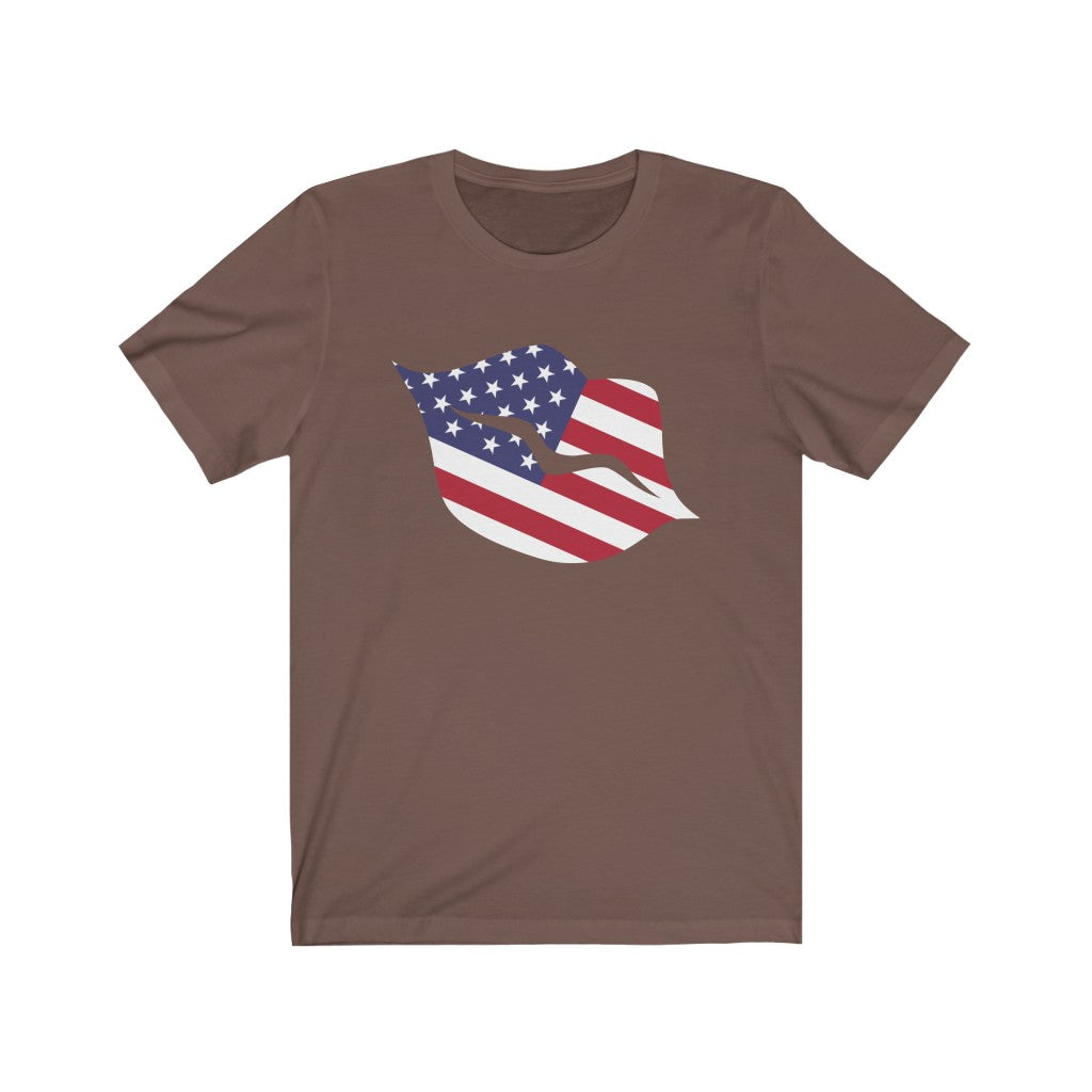 United States of America Lips Flag Premium Tee - Unisex