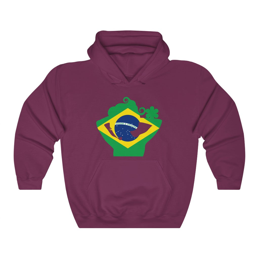 Brazil Lady Flag Hoodie Sweatshirt - Unisex
