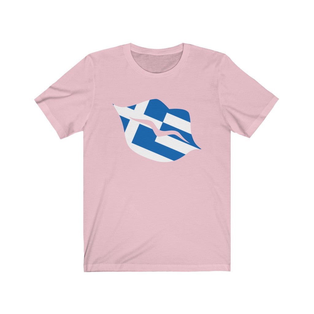 Greece Lips Flag Premium Tee - Unisex