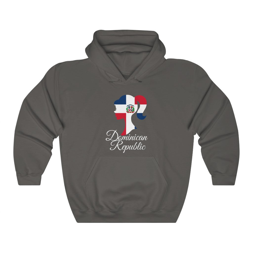 Dominican Republic Girl Flag Hoodie Sweatshirt 2 - Unisex